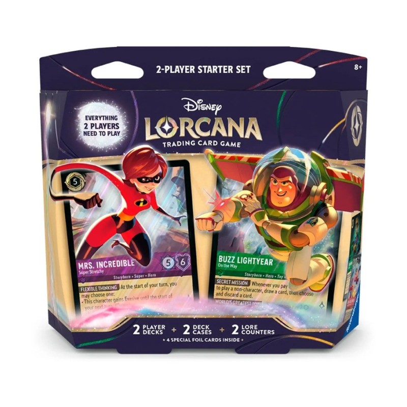 Lorcana Wilds unknown. Set de inicio de 2 jugadores.  JCC. RAVENSBURGER