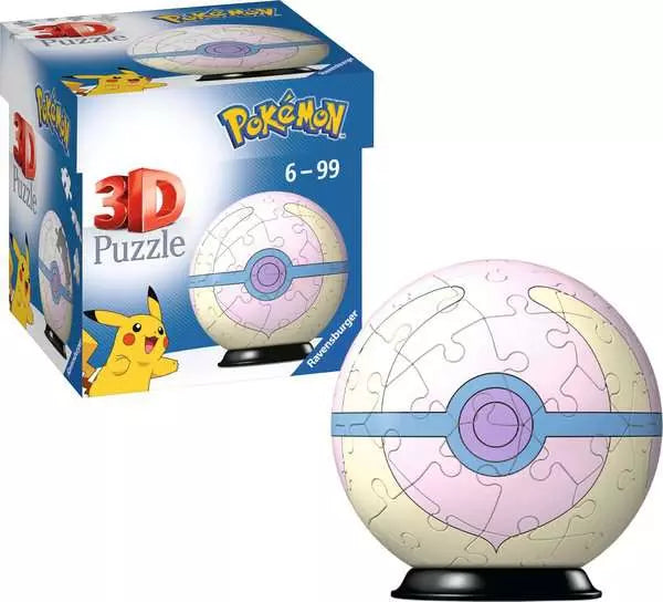 Puzzles 3D 54 piezas - Pokémon - Heal Ball rosa