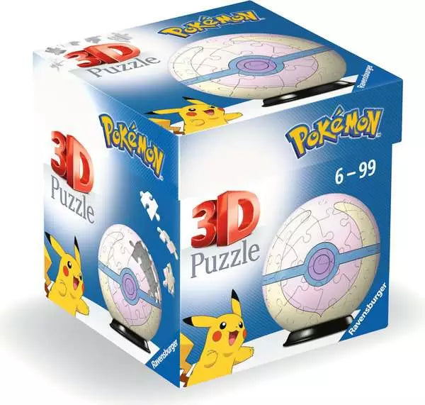 Puzzles 3D 54 piezas - Pokémon - Heal Ball rosa