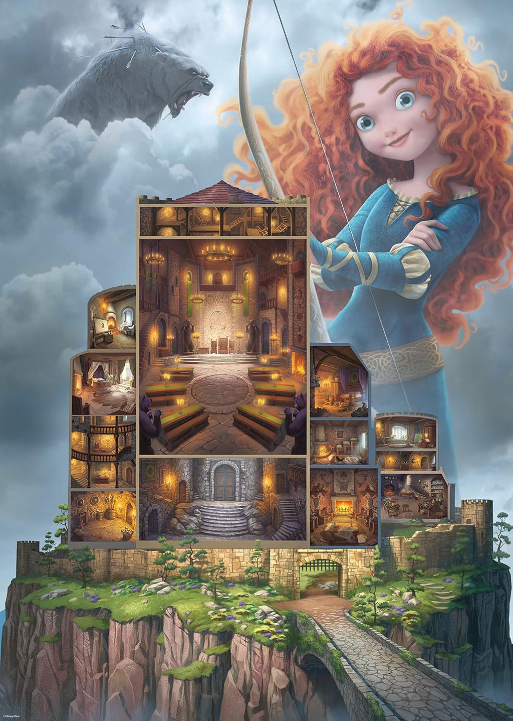 Puzzles para adultos 1000 piezas - Las Princesas de Disney - Disney Castles Merida